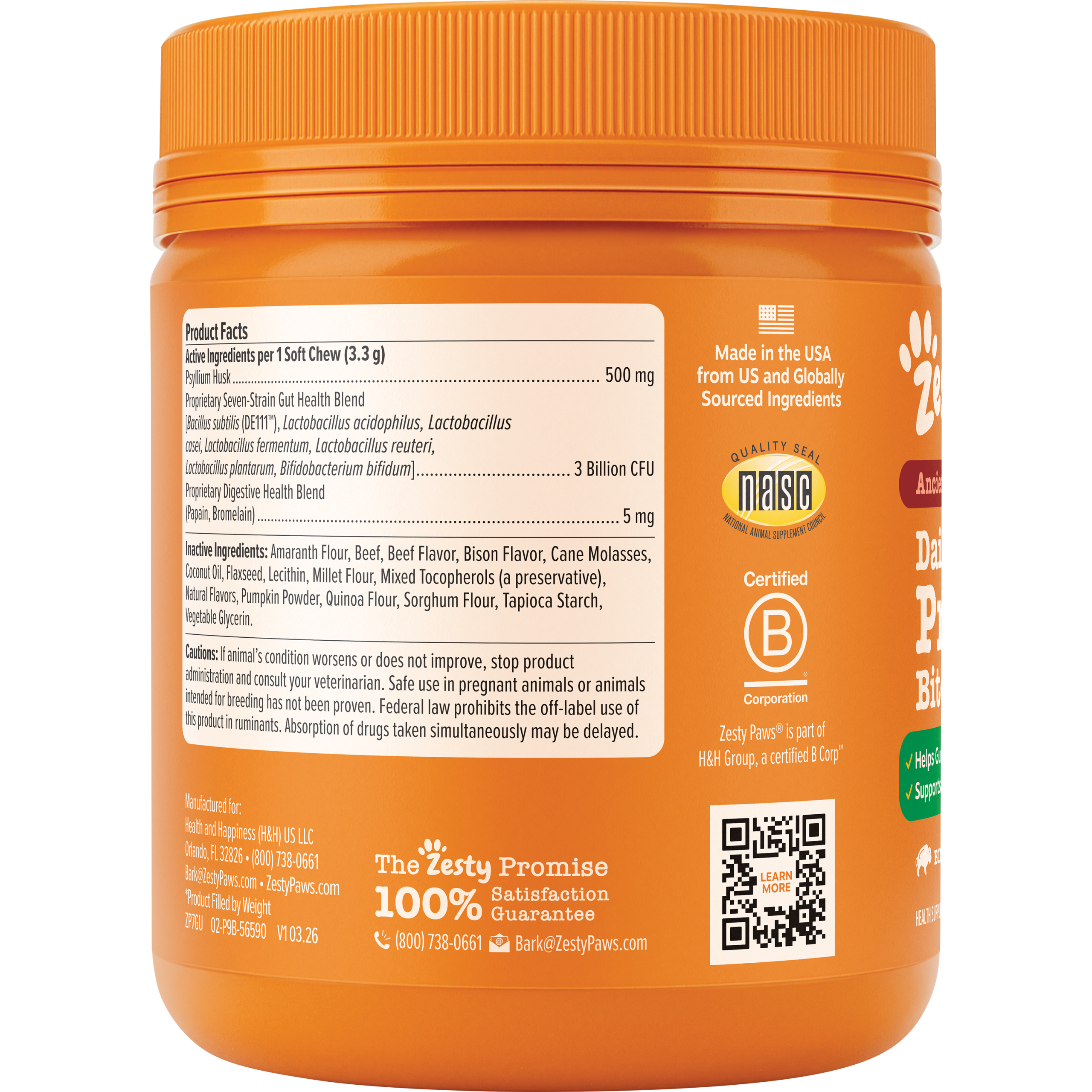 810030590378_ZP_Dog_AE_DailyProbioticBites_Bison_90ct_02-P9B-56590_v1_Left.png