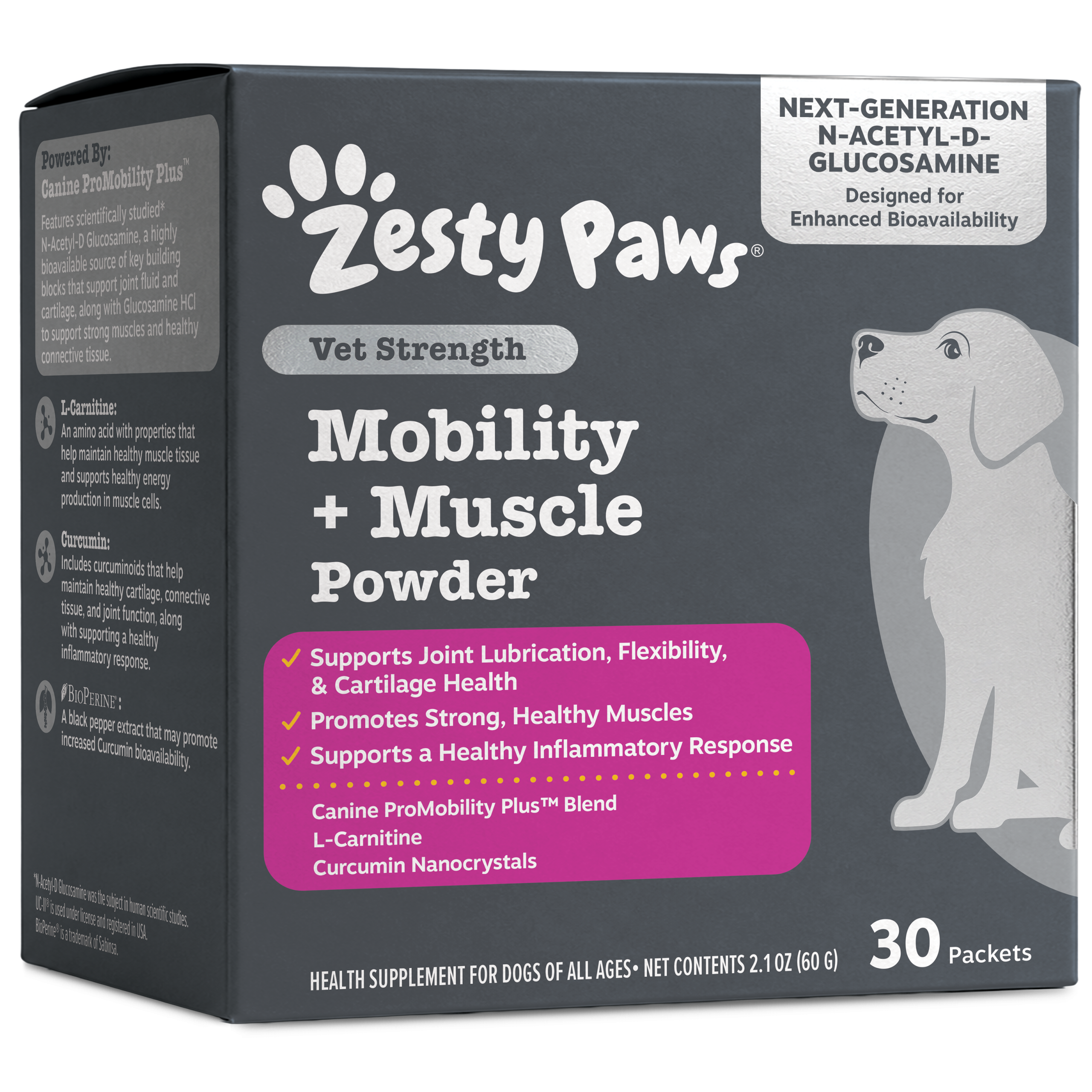 810030596998_ZP_Dog_VetStrength_MobilityMusclePowder_30ct_v1_AngledFrontLeft.png