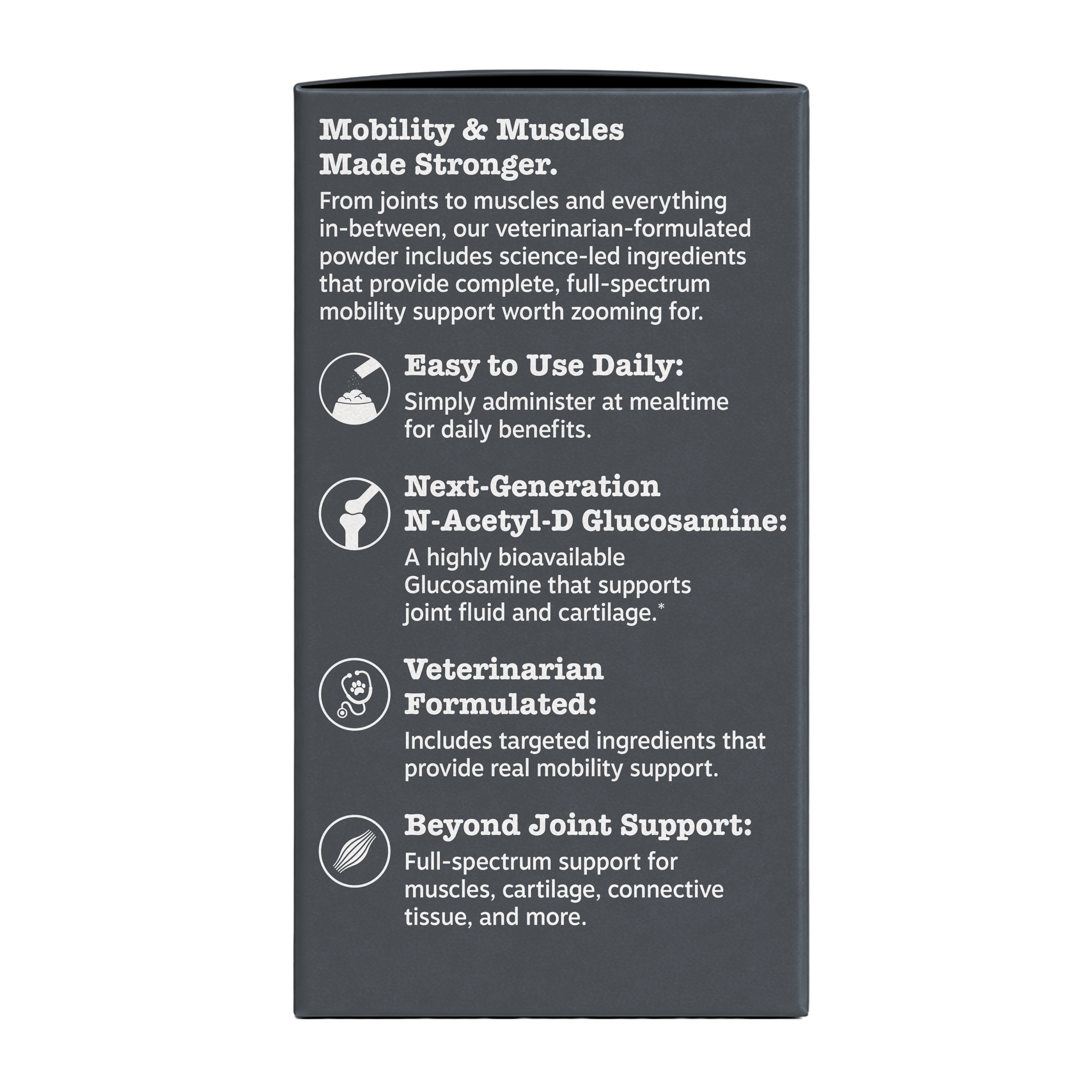 810030596998_ZP_Dog_VetStrength_MobilityMusclePowder_30ct_v1_Right.png